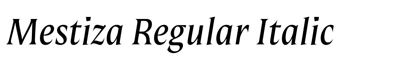 Mestiza Regular Italic